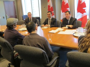 There were roughly ten LGBT Iranian-Canadians that joined Mr. Parsi in the meeting to share their experiences directly with the Immigration Minister. -Photos by Salam Toronto